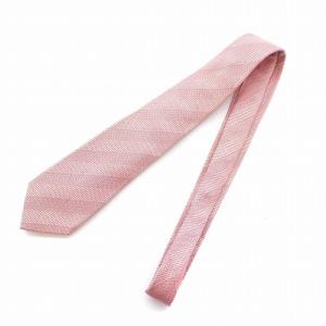 GIORGIO ARMANI ネクタイ レジメンタルストライプ シルク100％ ピンク