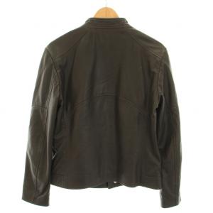 International Gallery BEAMS クアトロッキ Quattrocchi シープスキンライダースジャケット シングル アウター 46 M 茶 ブラウン