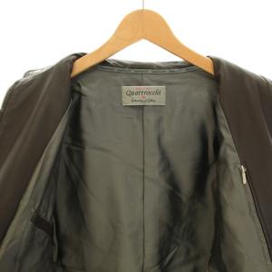International Gallery BEAMS クアトロッキ Quattrocchi シープスキンライダースジャケット シングル アウター 46 M 茶 ブラウン