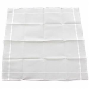 HERMES ハンカチ 2枚セット ポケットチーフ 2段BOX付き グレー 白 ホワイト