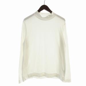 Tシャツ カットソー 長袖 ハイネック M 白 ホワイト 3171B /EE