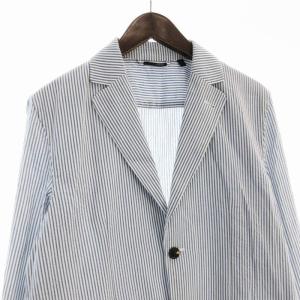 LARDINI JVAMAJ テーラードジャケット ブレザー シングル ストライプ S 青 ブルー 1303 /EE