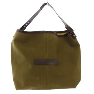 BEAMS F別注 キャンバス トートバッグ カーキ 16-63 /TK