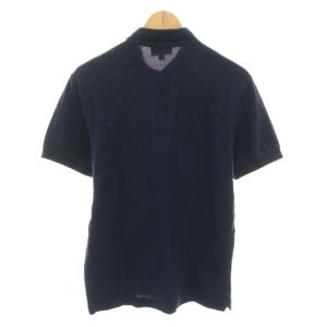LACOSTE レギュラーフィットストレッチパリポロシャツ 半袖 ハーフボタン ワッペン FR3 紺 ネイビー PH5522J