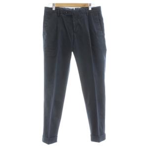 STRETCH EVO FIT ストレッチチノパン チノパンツ タック ジップフライ 46 紺 ネイビー