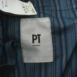 PT TORINO STRETCH EVO FIT ストレッチチノパン チノパンツ タック ジップフライ 46 紺 ネイビー
