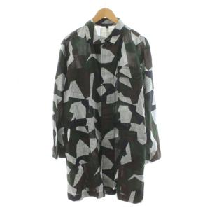 ステンカラーコート リネン 2 カーキ ネイビー ブラウン 15-00740M