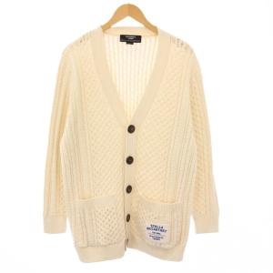 ニットカーディガン 長袖 コットンナイロン S 白 603114 /KH