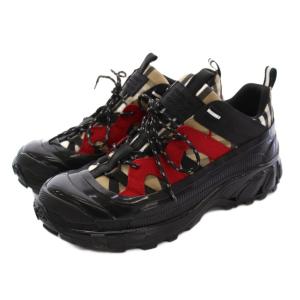 BURBERRY アーサー スニーカー ノバチェック 42 ブラック ITCALFAB14CHI