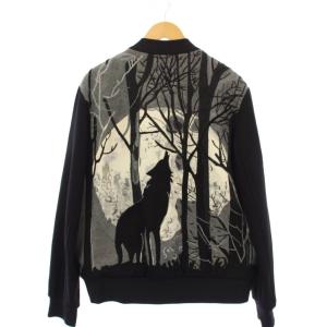 BACK WOLF ボンバージャケット 50 ブラック グレー TV3CIB505YY