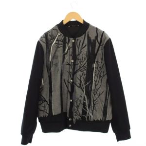 VALENTINO BACK WOLF ボンバージャケット 50 ブラック グレー TV3CIB505YY