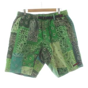 EASY SHORTS ショートパンツ ペイズリー柄 カモ柄 パッチワーク 3 グリーン