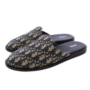 オブリーク ジャカード ミュール スリッパ 41 ブラック CL0121