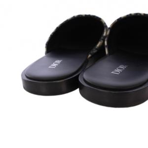 DIOR HOMME オブリーク ジャカード ミュール スリッパ 41 ブラック CL0121