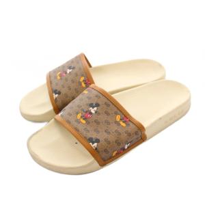 Disney GG Mickey Slide ミッキー サンダル スリッパ 7 茶 603702 /KH