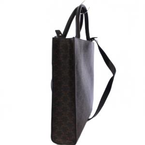 CELINE ミディアム バーティカルカバ トリオンフ 2WAY トートバッグ ブラウン
