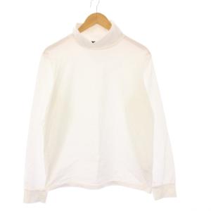 コットン タートルネック カットソー Tシャツ 長袖 L 白 21-14-0019-849 /KH