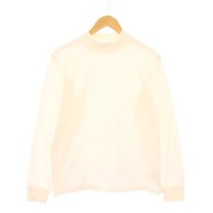 コットン モックネック ロングスリーブ Tシャツ ロンT 長袖 L 白 21-14-0018-849 /KH