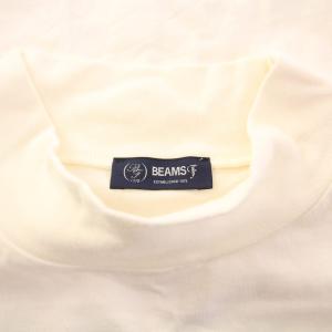 BEAMS F コットン モックネック ロングスリーブ Tシャツ ロンT 長袖 L 白 21-14-0018-849 /KH
