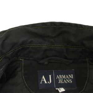 ARMANI JEANS ジャケット ブルゾン ジップアップ ステッチ ナイロン S 黒 ブラック V6C32PR /HN