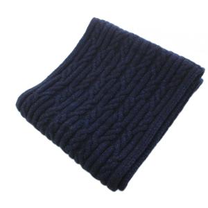 スヌード カシミヤ混 ネイビー
