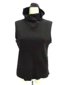 FWK ニットカットソー フード ノースリーブ 1 ブラック