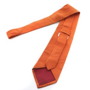 PAUL SMITH LONDON ネクタイ レギュラータイ チェック柄 シルク オレンジ