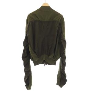 HAIDER ACKERMANN CROPPED BOMBER PERTH KHAKI ボンバージャケット ジャンパー ブルゾン 切替 ジップアップ S カーキ