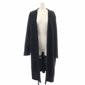 ロングカーディガン 長袖 46 XXL 紺 ネイビー