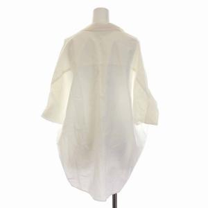 Plage 20SS ヌケエリオーバーシャツ ブラウス 半袖 コットン 白 ホワイト