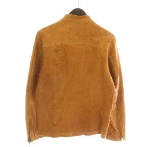 Paul Smith JEANS ライダースジャケット レザージャケット 革ジャン ジャケット シングル スタンドカラー ジップアップ シープスキン M キャメル