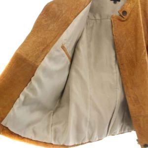 Paul Smith JEANS ライダースジャケット レザージャケット 革ジャン ジャケット シングル スタンドカラー ジップアップ シープスキン M キャメル