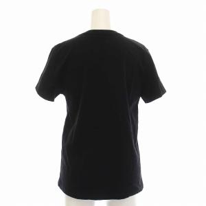 Maison Kitsuné 23年モデル Tシャツ カットソー フォックスヘッド パッチ 刺繍 ワッペン 半袖 XS 黒 ブラック AW00103KJ0005