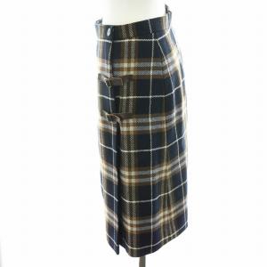 burberrys ヴィンテージ ラップスカート 9 ネイビー ブラウン