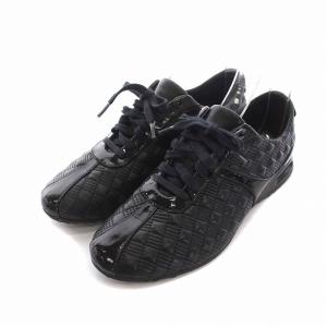 COLE HAAN スニーカー ローカット シューズ キルティング NIKE AIRソール 6B 23cm 黒 ブラック