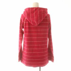 HYSTERIC GLAMOUR 90s Hタグ パーカー ボーダー フード ワッペン 刺繍 ラグランスリーブ 長袖 F ピンク /XK