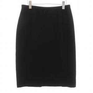 Leilian タイトスカート ひざ丈 ストレッチ ウール 大きいサイズ 13+ XXL 黒 ブラック /KU