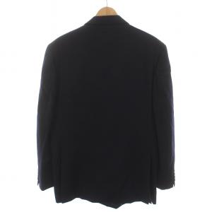 Aquascutum ダブル テーラードジャケット ブレザー サイドベンツ アウター ヴィンテージ 40 L 紺 ネイビー