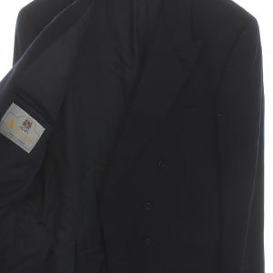 Aquascutum ダブル テーラードジャケット ブレザー サイドベンツ アウター ヴィンテージ 40 L 紺 ネイビー