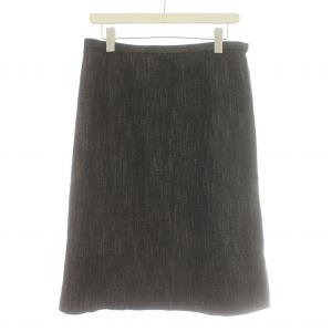 台形スカート ひざ丈 ウール 大きいサイズ 13+ XXL 黒 ブラック /KU