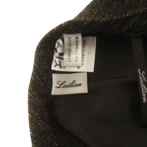 Leilian 台形スカート ひざ丈 ウール 大きいサイズ 13+ XXL 黒 ブラック /KU