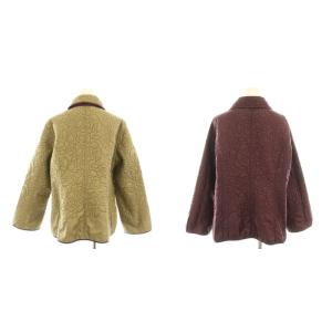 Leilian オリジナル ORIGINAL キルティングジャケット 中綿ジャケット アウター リバーシブル 花柄 大きいサイズ