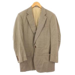 テーラードジャケット ブレザー アウター シングル 総裏地 ウール 52 ベージュ /BB ES