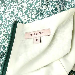 TOCCA 19AW MIMOSA 花柄 ノースリーブワンピース 0 グリーン