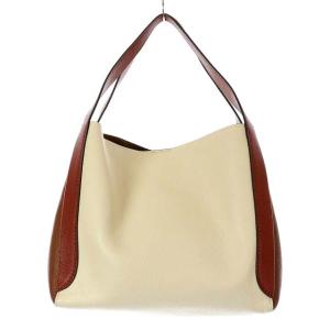 COACH ハドリー ホーボー カラーブロック トートバッグ バイカラー アイボリー ブラウン