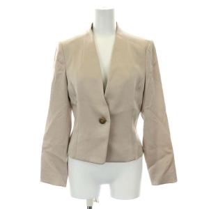 ANAYI セットアップ フォーマル ノーカラージャケット ワンピース フレンチスリーブ 38 ベージュ