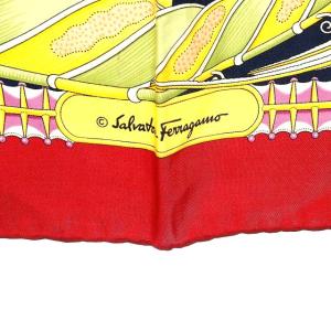 Salvatore Ferragamo 魚柄スカーフ マルチカラー