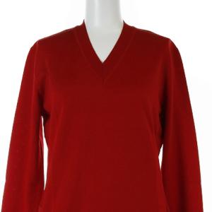 Salvatore Ferragamo Vネックニットカットソー レッド