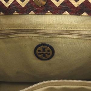 TORY BURCH キャンバストートバッグ パープル