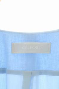 CELFORD 20SS ノーカラーシャツワンピース ロング 長袖 フロントボタン CWF020140 水色 ライトブルー